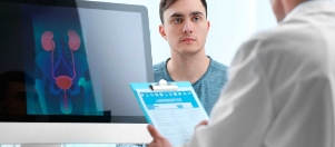 Consulta médica por prostatitis. 