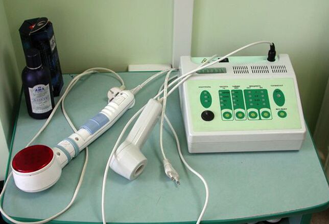 Aparato de fisioterapia utilizado en la prostatitis crónica